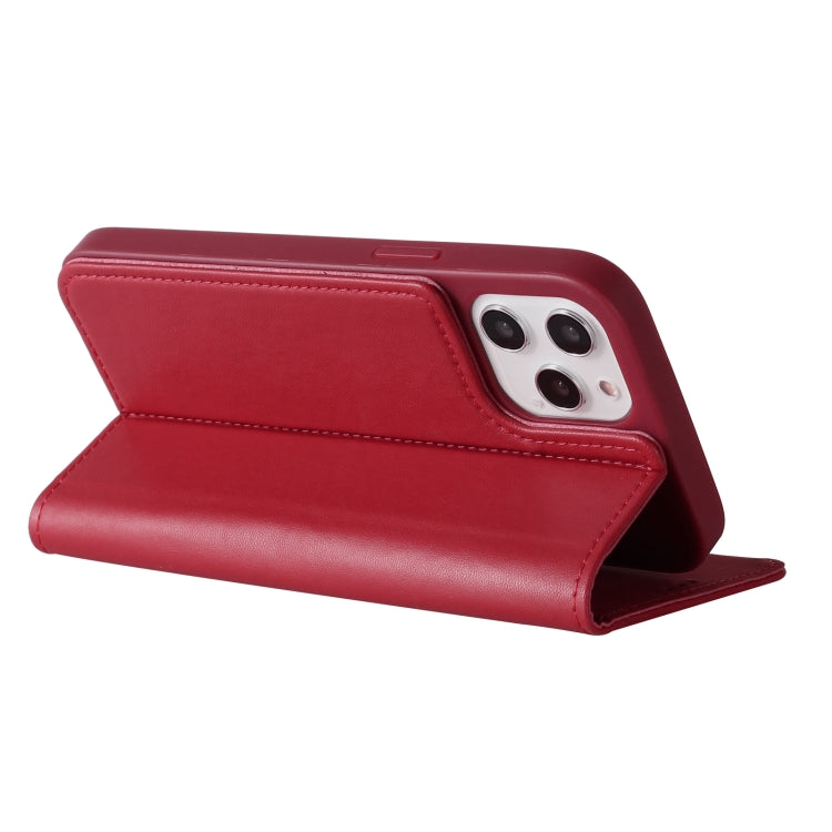 For iPhone 12 / 12 Pro GEBEI PU+TPU Horizontal Flip Protective Case with Holder & Card Slots(Red) - HoMEdemic™ 