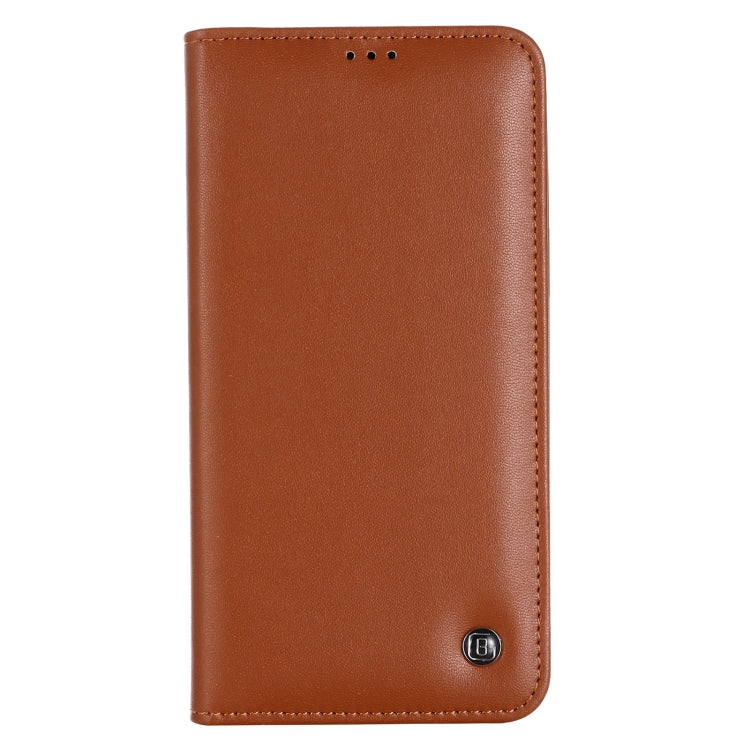 For iPhone 12 Pro Max GEBEI PU+TPU Horizontal Flip Protective Case with Holder & Card Slots(Brown) - HoMEdemic™ 