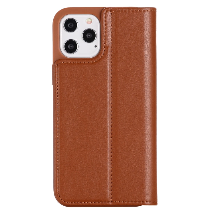 For iPhone 12 Pro Max GEBEI PU+TPU Horizontal Flip Protective Case with Holder & Card Slots(Brown) - HoMEdemic™ 