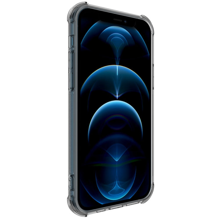 For iPhone 12 Pro IMAK All Coverage Shockproof Airbag TPU Case (Transparent Black) - HoMEdemic™ 