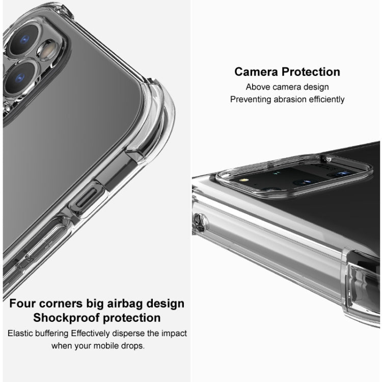 For iPhone 12 Pro IMAK All Coverage Shockproof Airbag TPU Case (Transparent Black) - HoMEdemic™ 