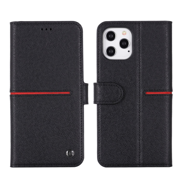 For iPhone 12 mini GEBEI Top-grain Leather Horizontal Flip Protective Case with Holder & Card Slots & Wallet & Photo Frame (Black) - HoMEdemic™ 