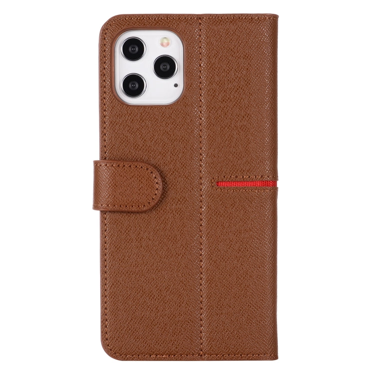 For iPhone 12 mini GEBEI Top-grain Leather Horizontal Flip Protective Case with Holder & Card Slots & Wallet & Photo Frame (Brown) - HoMEdemic™ 