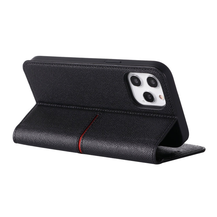 For iPhone 12 / 12 Pro GEBEI Top-grain Leather Horizontal Flip Protective Case with Holder & Card Slots & Wallet & Photo Frame(Black) - HoMEdemic™ 