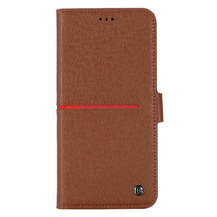 For iPhone 12 / 12 Pro GEBEI Top-grain Leather Horizontal Flip Protective Case with Holder & Card Slots & Wallet & Photo Frame(Brown) - HoMEdemic™ 