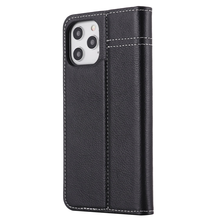 For iPhone 12 mini GEBEI Top-grain Leather Horizontal Flip Protective Case with Holder & Card Slots (Black) - HoMEdemic™ 