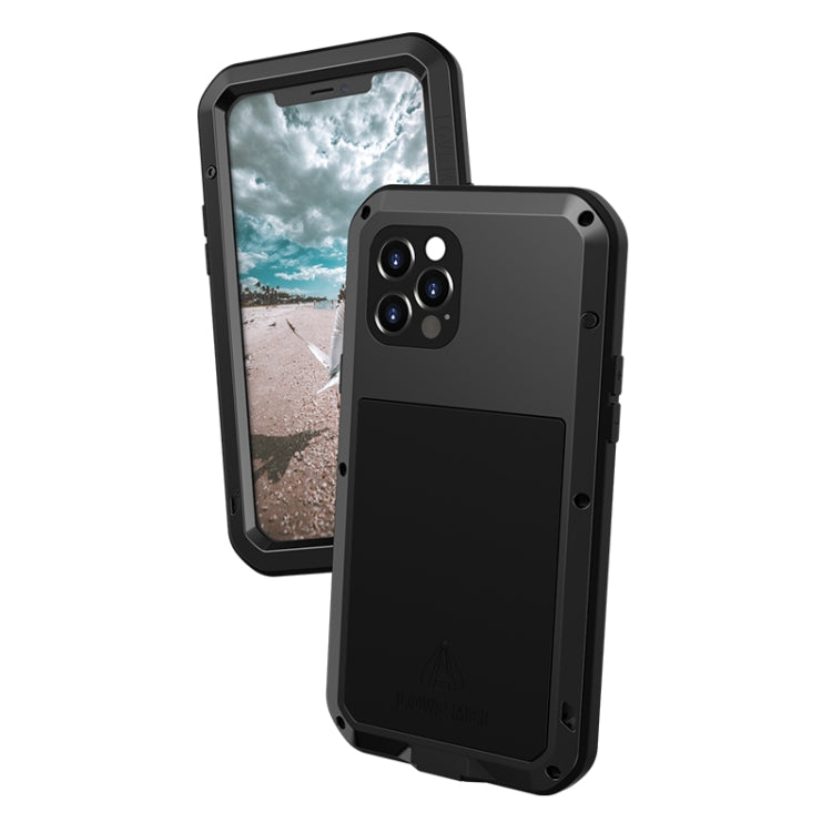 For iPhone 12 Pro LOVE MEI Metal Shockproof Life Waterproof Dustproof Protective Case(Black) - HoMEdemic™ 