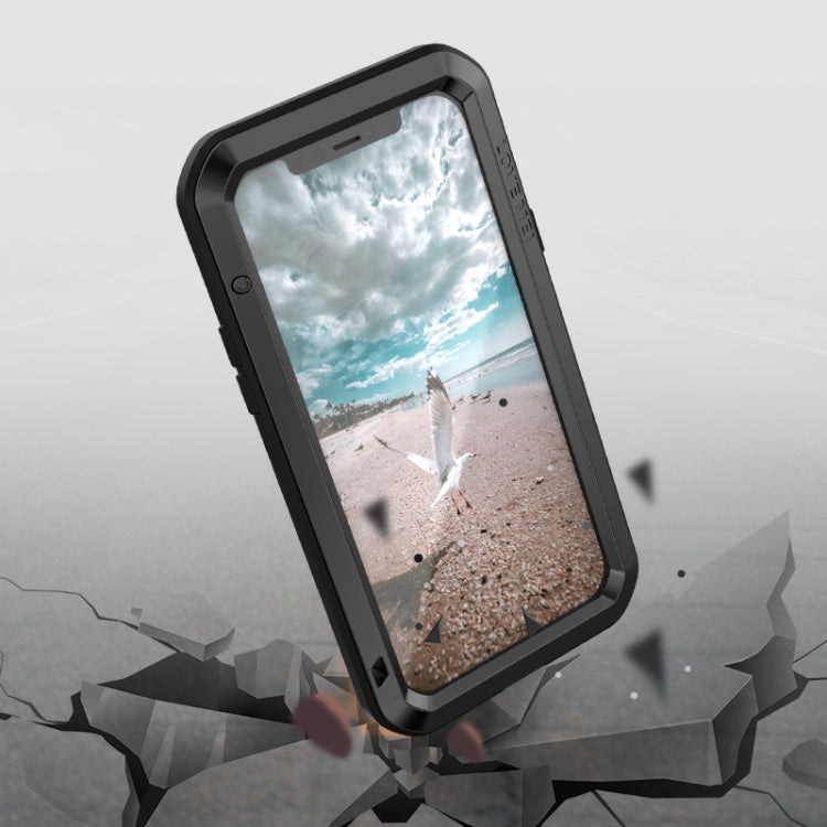 For iPhone 12 Pro LOVE MEI Metal Shockproof Life Waterproof Dustproof Protective Case(Black) - HoMEdemic™ 