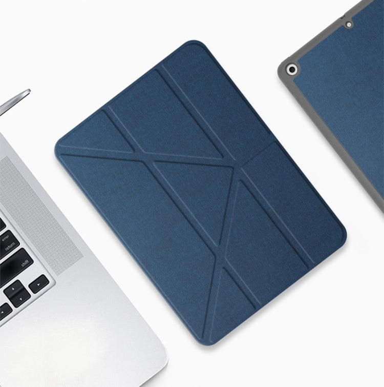 Mutural Multi-fold Smart Leather Tablet Case For iPad Air 2022 / 2020 10.9(Blue) - HoMEdemic™ 