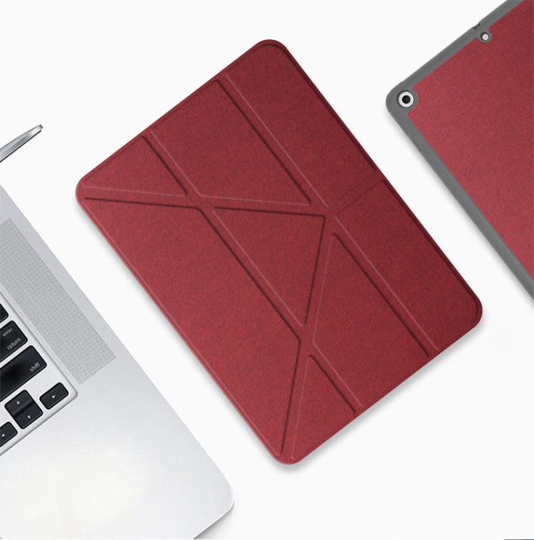 Mutural Multi-fold Smart Leather Tablet Case For iPad Air 2022 / 2020 10.9(Red) - HoMEdemic™ 