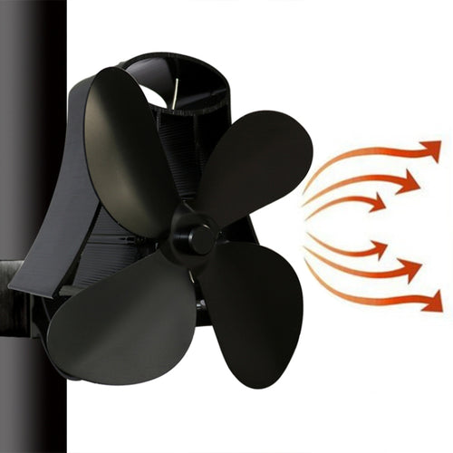 YL-105 4-Blade Aluminum Heat Powered Fireplace Stove Fan - HoMEdemic™ 