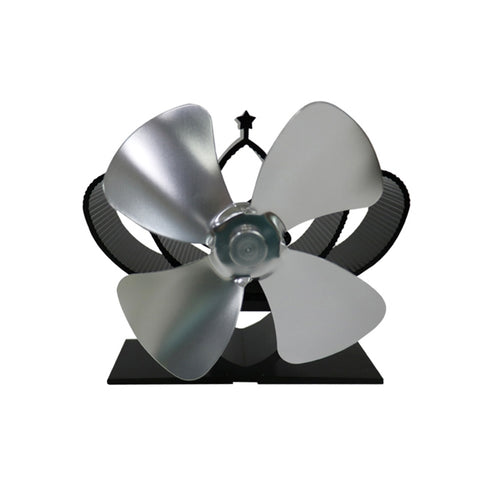 YL201 4-Blade High Temperature Metal Heat Powered Fireplace Stove Fan, YL201 (Silver), YL201 (Black), YL201 (Bronze), YL201 (Grey), YL201 (Gold), YL201 (Rose Red)