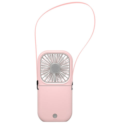 F20 Electroplating Handheld Fan Portable Desktop Folding Mute USB Hanging Neck Fan - HoMEdemic™ 