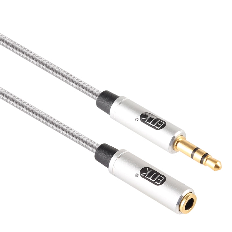EMK 3.5mm Male to Female Gold-plated Plug Cotton Braided Audio Cable for Speaker / Notebooks / Headphone, Length: 0.5m - HoMEdemic™ 
