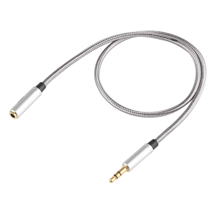 EMK 3.5mm Male to Female Gold-plated Plug Cotton Braided Audio Cable for Speaker / Notebooks / Headphone, Length: 0.5m - HoMEdemic™ 