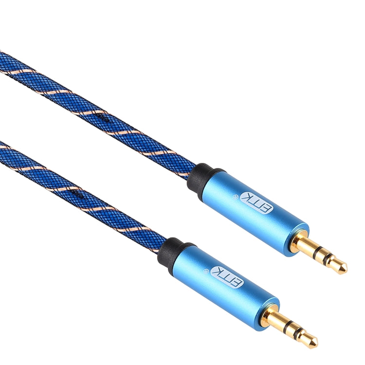 EMK 3.5mm Male to Male Grid Nylon Braided Audio Cable for Speaker / Notebooks / Headphone, Length: 0.5m - HoMEdemic™ 
