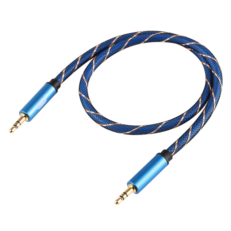 EMK 3.5mm Male to Male Grid Nylon Braided Audio Cable for Speaker / Notebooks / Headphone, Length: 0.5m - HoMEdemic™ 