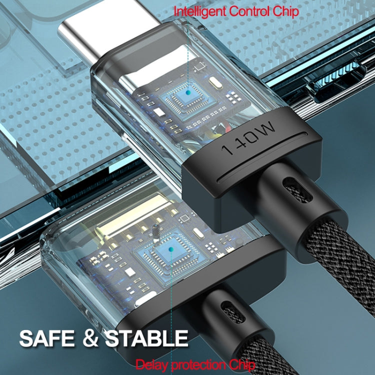 ENKAY 140W USB-C / Type-C to MagSafe 3 Nylon Braided Magnetic Charging Cable with LED Indicator for MacBook 6.6FT(Grey) - HoMEdemic™ 