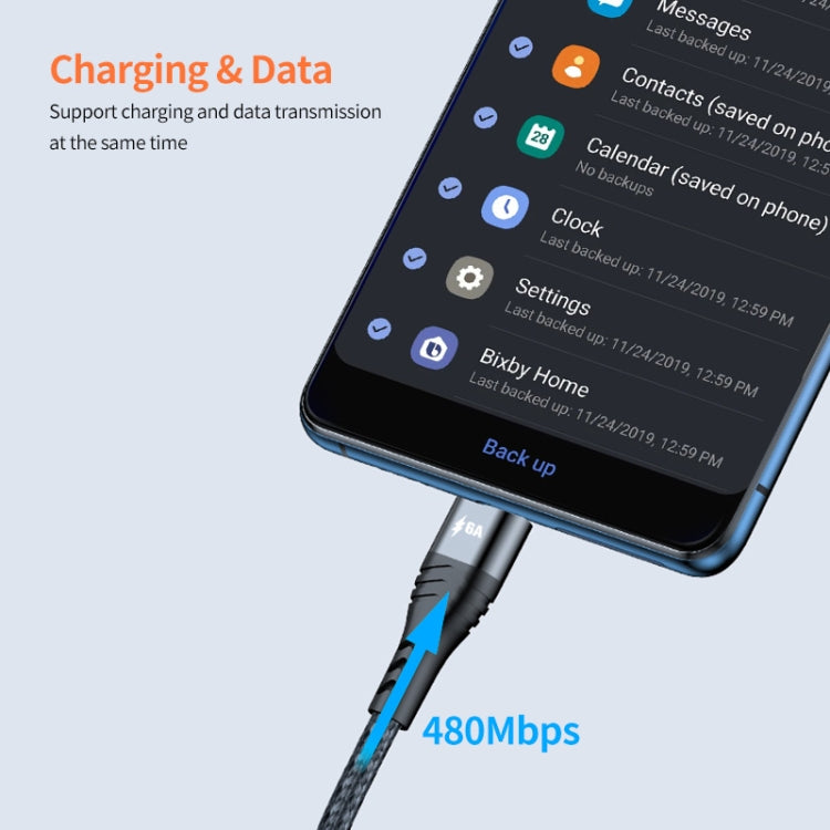 ENKAY 3-in-1 6A USB to Type-C / 8 Pin / Micro USB Multifunction Fast Charging Cable, Cable Length:1m(Black) - HoMEdemic™ 