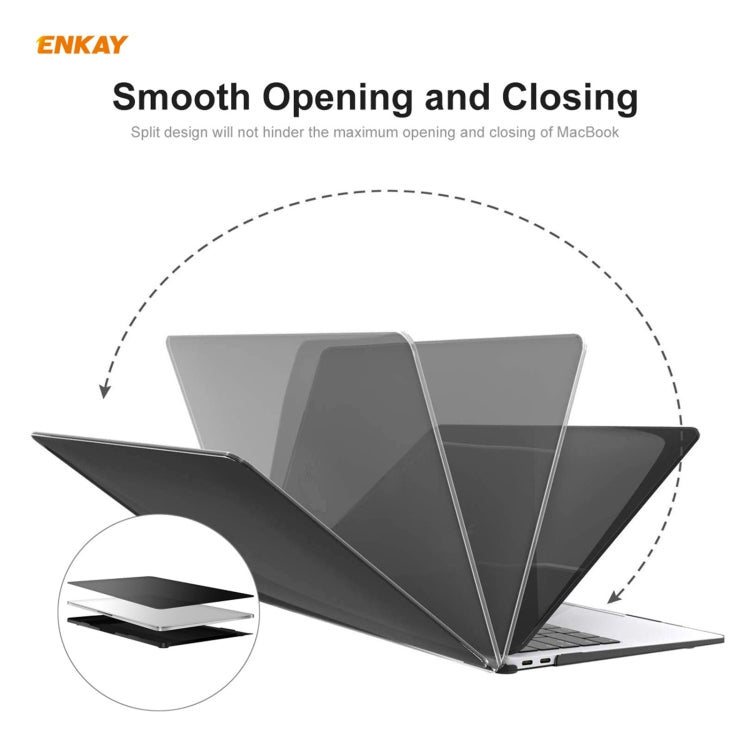 ENKAY 3 in 1 Matte Laptop Protective Case + US Version TPU Keyboard Film + Anti-dust Plugs Set for MacBook Pro 15.4 inch A1707 & A1990 (with Touch Bar)(Pink) - HoMEdemic™ 