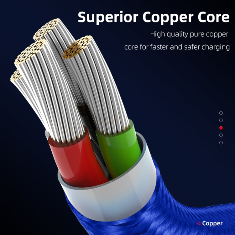 ENKAY 3A USB to 8 Pin Magnetic Fast Charging Data Cable with LED Light, Length:2m(Black) - HoMEdemic™ 