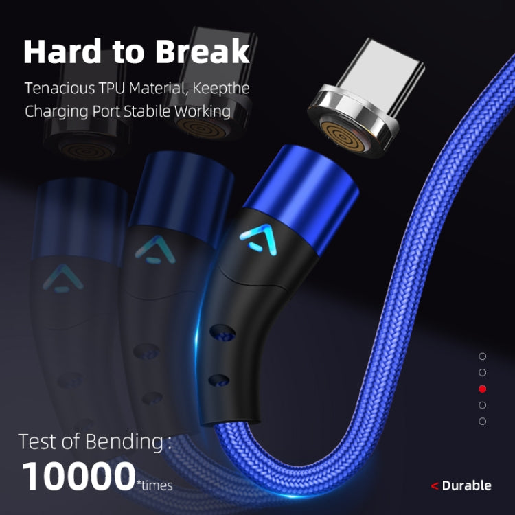 ENKAY 3A USB to 8 Pin Magnetic Fast Charging Data Cable with LED Light, Length:2m(Blue) - HoMEdemic™ 