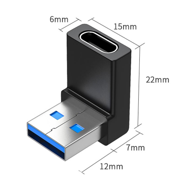 ENKAY 90 Degree Right Angle USB 3.0 Male to Type-C Female Adapter Converter - HoMEdemic™ 
