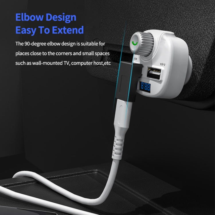 ENKAY 90 Degree Right Angle USB 3.0 Male to Type-C Female Adapter Converter - HoMEdemic™ 