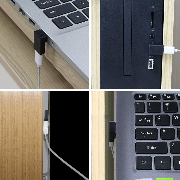 ENKAY 90 Degree Right Angle USB 3.0 Male to Type-C Female Adapter Converter - HoMEdemic™ 
