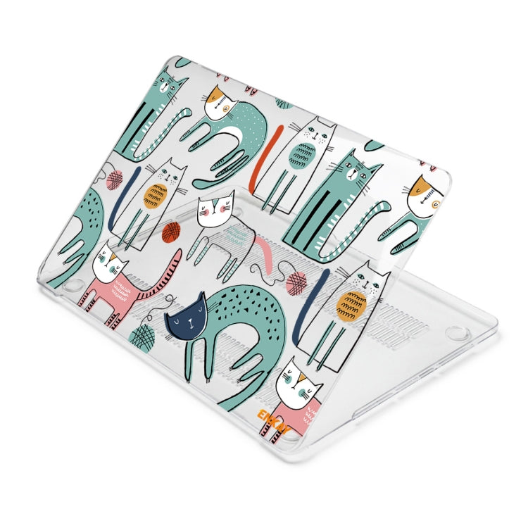 ENKAY Animal Series Pattern Laotop Protective Crystal Case For MacBook Pro 14.2 inch A2442 2021/A2779 2023/14 inch A3434 2025 (M5)(Thin Cat) - HoMEdemic™ 