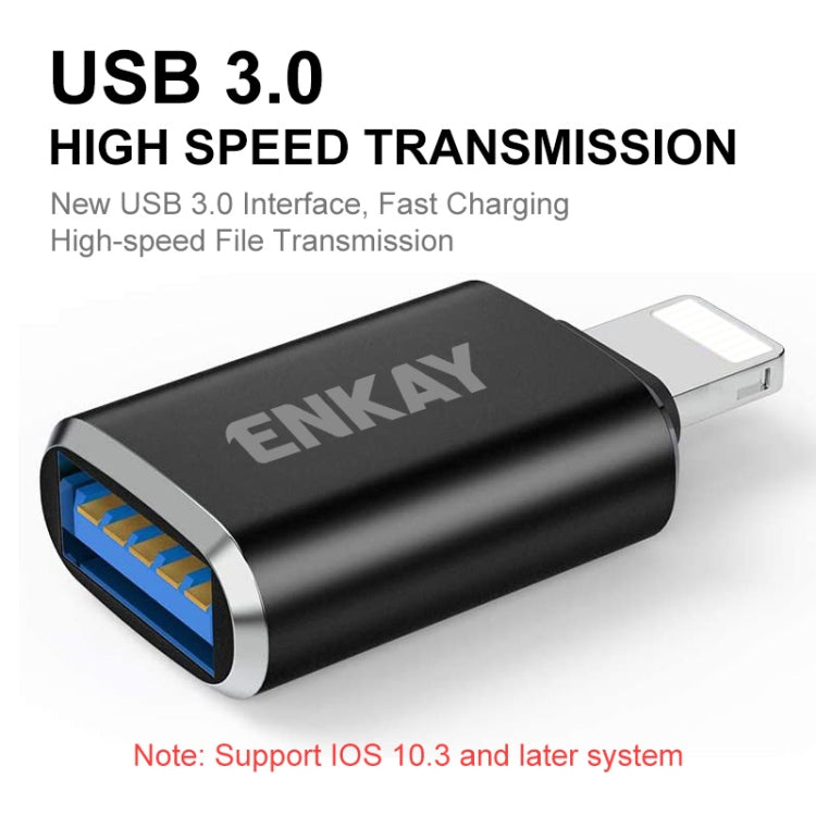 ENKAY ENK-AT110 8 Pin Male to USB 3.0 Female Aluminium Alloy OTG Adapter(Golden) - HoMEdemic™ 