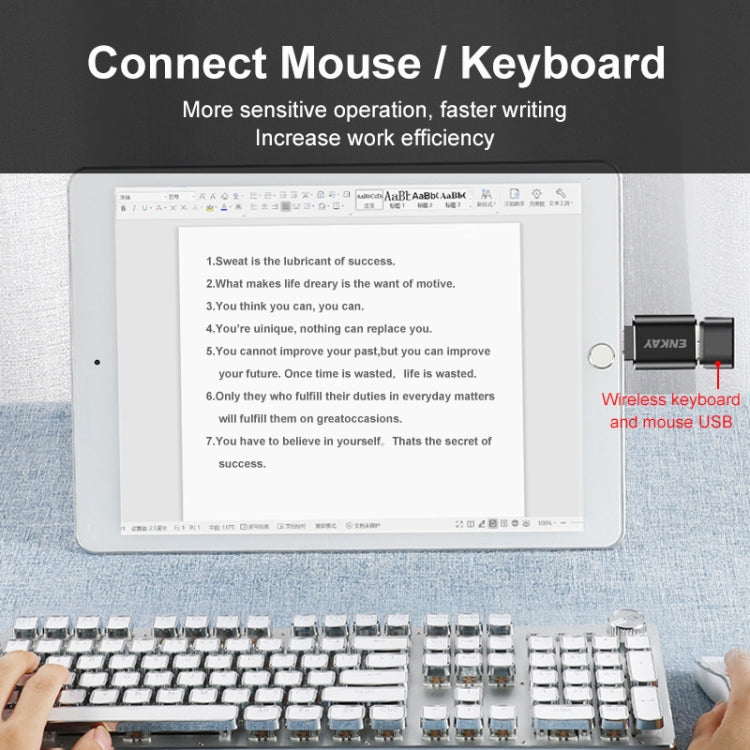 ENKAY ENK-AT110 8 Pin Male to USB 3.0 Female Aluminium Alloy OTG Adapter(Golden) - HoMEdemic™ 