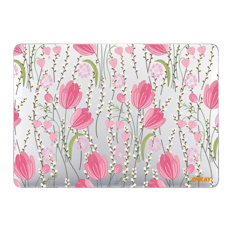 ENKAY Flower Series Pattern Laotop Protective Crystal Case For MacBook Pro 14.2 inch A2442/14 inch A3434 2025 (M5) (2021)(Tulips) - HoMEdemic™ 