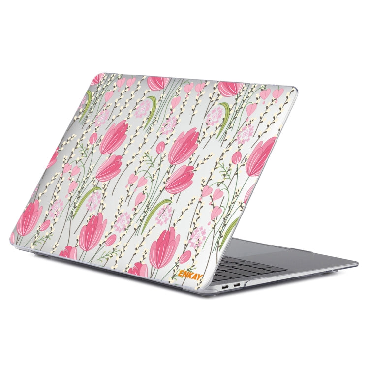ENKAY Flower Series Pattern Laotop Protective Crystal Case For MacBook Pro 14.2 inch A2442/14 inch A3434 2025 (M5) (2021)(Tulips) - HoMEdemic™ 