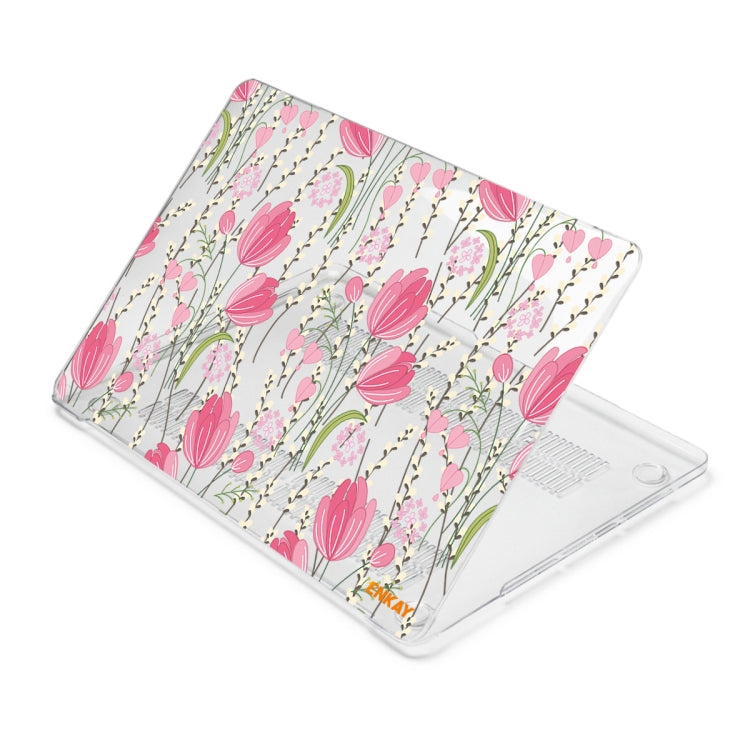 ENKAY Flower Series Pattern Laotop Protective Crystal Case For MacBook Pro 14.2 inch A2442/14 inch A3434 2025 (M5) (2021)(Tulips) - HoMEdemic™ 