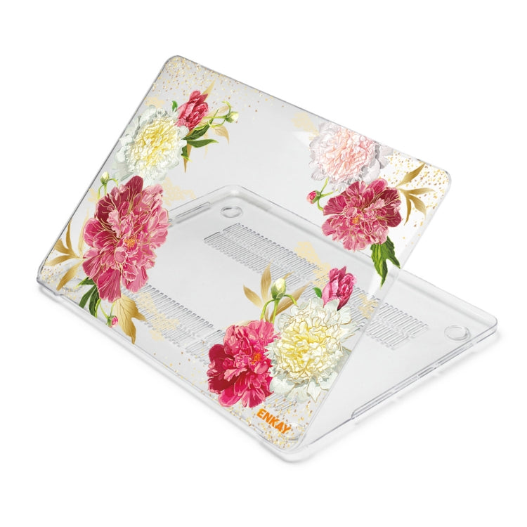 ENKAY Flower Series Pattern Laotop Protective Crystal Case For MacBook Pro 14.2 inch A2442/14 inch A3434 2025 (M5) (2021)(Paeonia) - HoMEdemic™ 