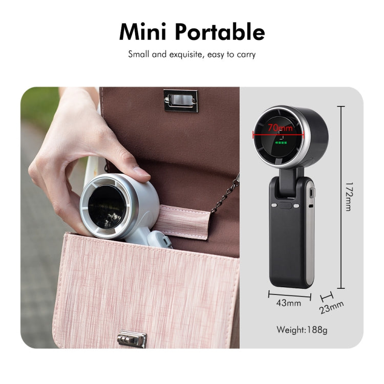 ENKAY Hat-Prince 3600mAh Battery Max 8H Cooling times Foldable Neck Turbo Fan with Digital Display(White) - HoMEdemic™ 