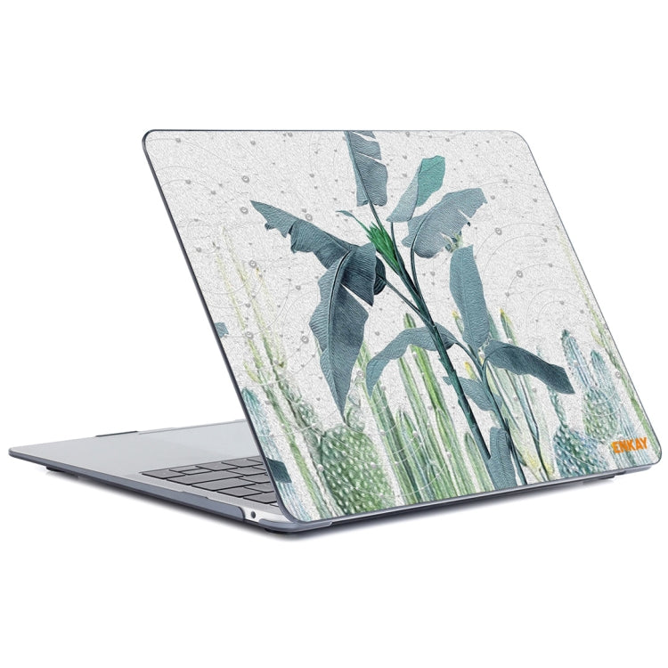 ENKAY Hat-Prince Natural Series Laotop Protective Crystal Case for MacBook Pro 14.2 inch A2442 2021/A2779 2023/14 inch A3434 2025 (M5)(Banana Leaves) - HoMEdemic™ 
