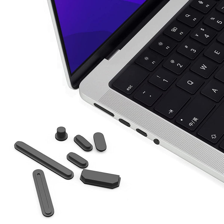 ENKAY Hat-Prince Silicone Anti-dust Plugs for MacBook Air 13.6 2022/2024 A2681 (M2) / A3113 (M3) (Black) - HoMEdemic™ 