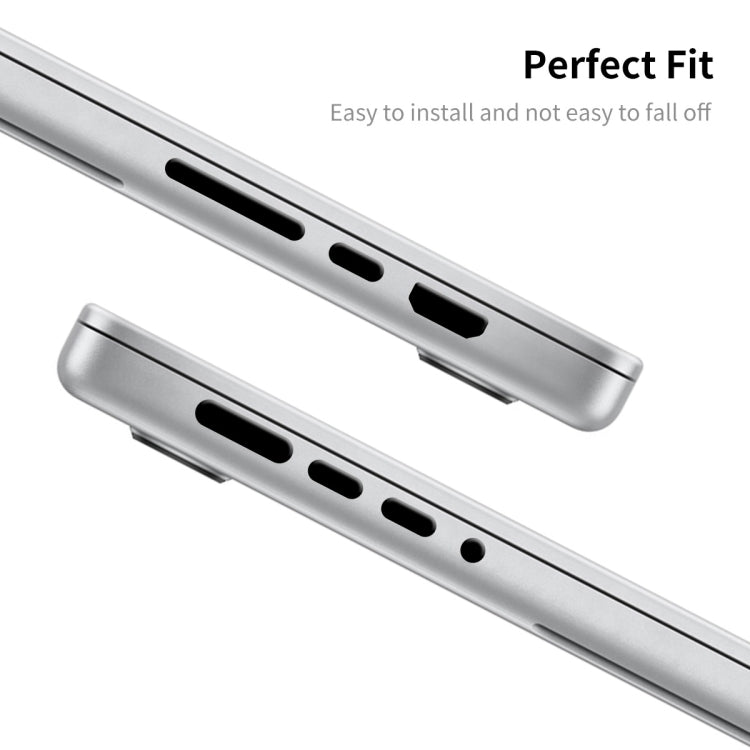 ENKAY Hat-Prince Silicone Anti-dust Plugs for MacBook Air 13.6 2022/2024 A2681 (M2) / A3113 (M3) (Black) - HoMEdemic™ 