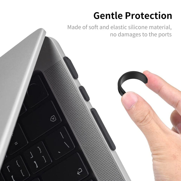 ENKAY Hat-Prince Silicone Anti-dust Plugs for MacBook Air 13.6 2022/2024 A2681 (M2) / A3113 (M3)(Translucent) - HoMEdemic™ 
