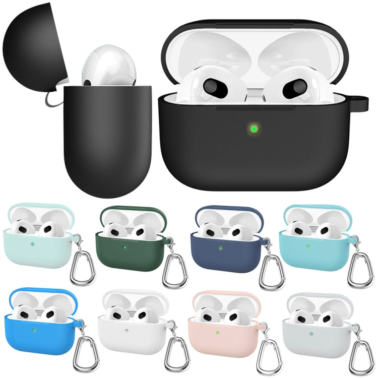 ENKAY Hat-Prince Thickened Silicone Protective Case Shock-Absorbing Cover with Keychain for Apple AirPods 3(Dark Green) - HoMEdemic™ 