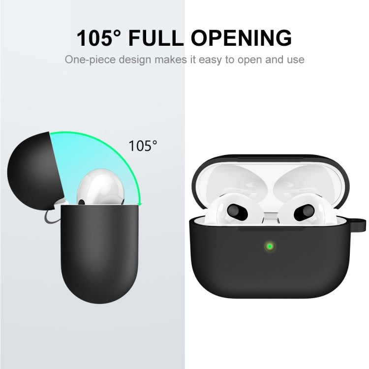 ENKAY Hat-Prince Thickened Silicone Protective Case Shock-Absorbing Cover with Keychain for Apple AirPods 3(Light Green) - HoMEdemic™ 