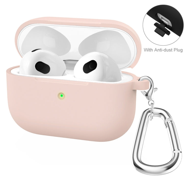 ENKAY Hat-Prince Thickened Silicone Protective Case Shock-Absorbing Cover with Keychain for Apple AirPods 3(Pink) - HoMEdemic™ 