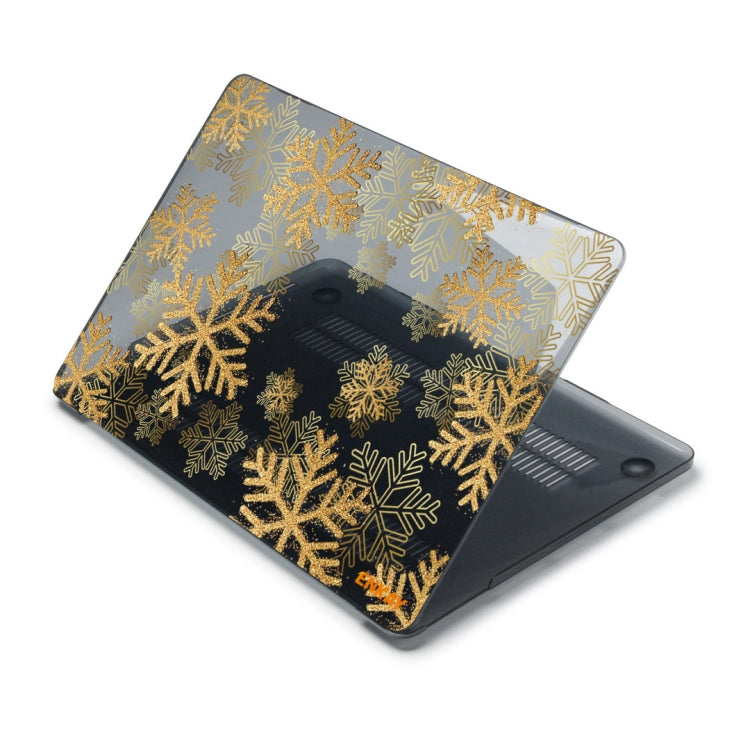 ENKAY Vintage Pattern Series Laotop Protective Crystal Case For MacBook Pro 13.3 inch A1706 / A1708 / A1989 / A2159(Golden Snowflake) - HoMEdemic™ 