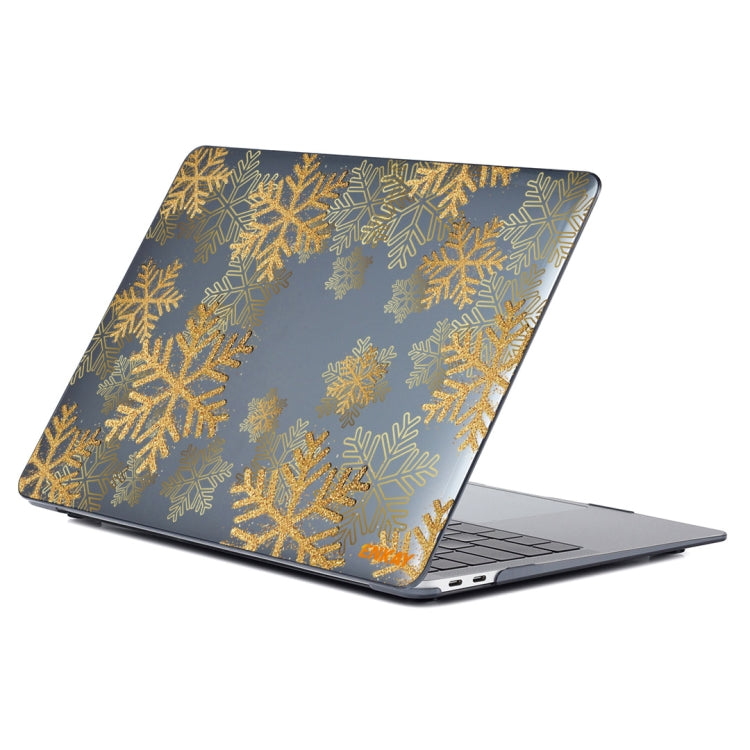 ENKAY Vintage Pattern Series Laotop Protective Crystal Case For MacBook Pro 13.3 inch A2251 / A2289 / A2338 2020(Golden Snowflake) - HoMEdemic™ 