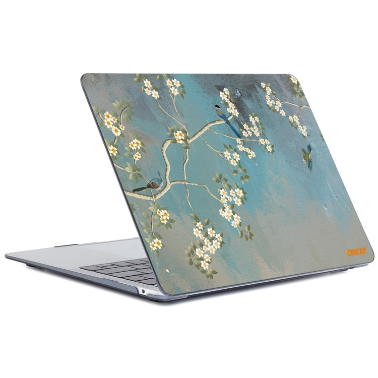 ENKAY Vintage Pattern Series Laotop Protective Crystal Case For MacBook Pro 15.4 inch A1707 / A1990(Magnolia) - HoMEdemic™ 