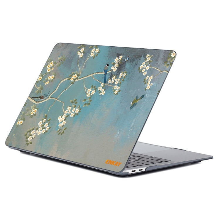 ENKAY Vintage Pattern Series Laotop Protective Crystal Case For MacBook Pro 16.2 inch A2485 2021/A2880 2023(Magnolia) - HoMEdemic™ 