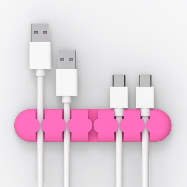 ORICO CBS5 Silicone Material Desktop Cable Manager Winder Fixer, Size: 9.6*2*1.2cm(Pink) - HoMEdemic™ 