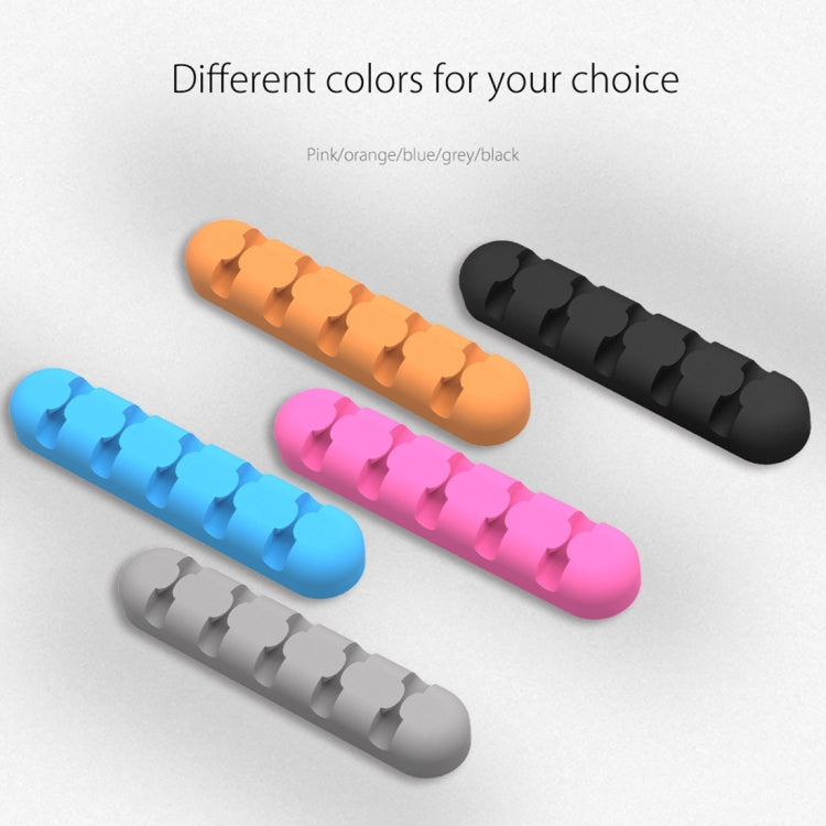 ORICO CBS5 Silicone Material Desktop Cable Manager Winder Fixer, Size: 9.6*2*1.2cm(Pink) - HoMEdemic™ 